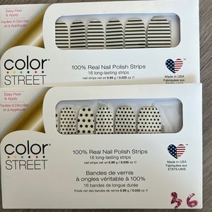 Stripes and dots press on nails